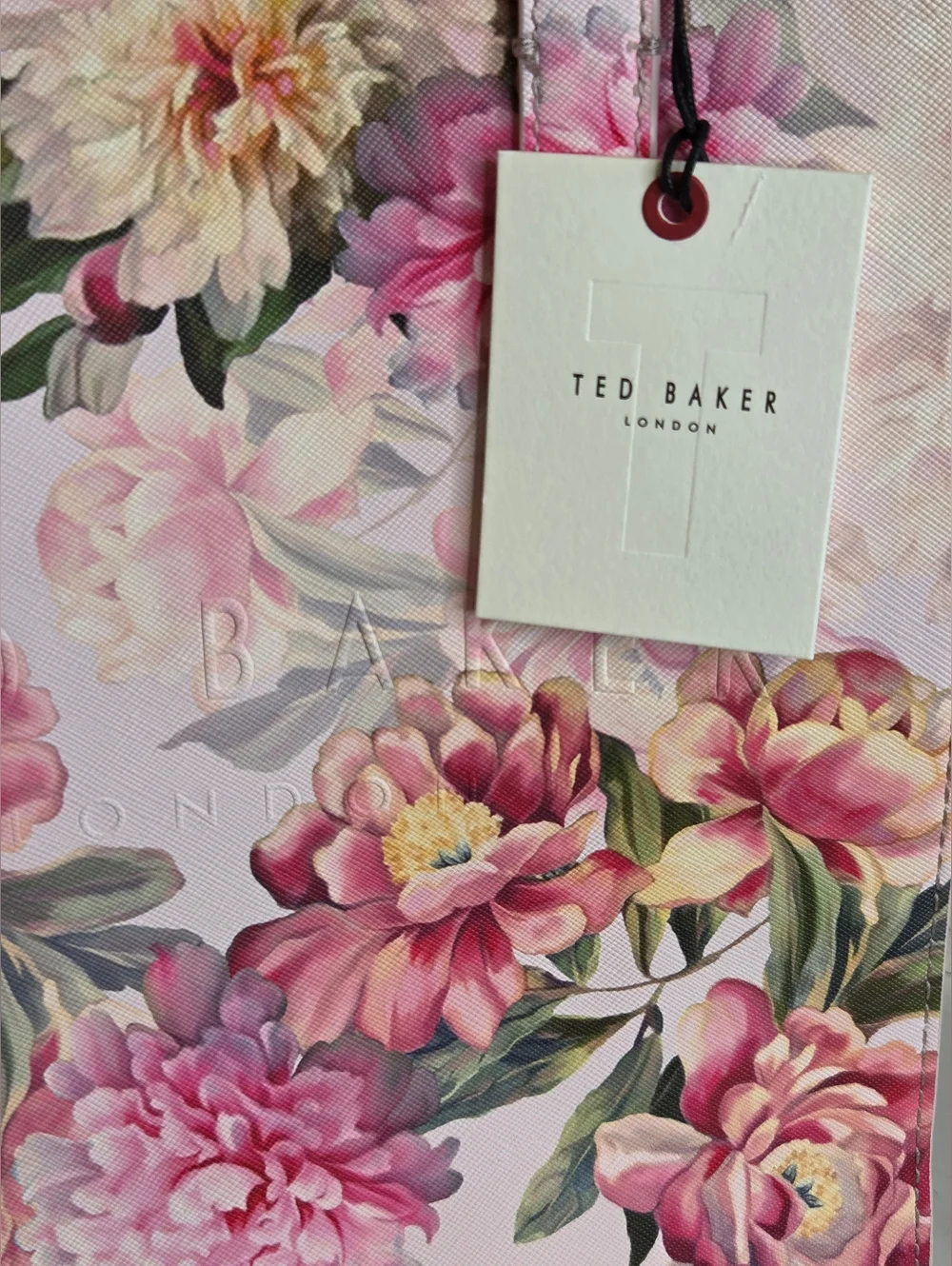 Ted Baker Pink Floral "The Icon" Tote Bag - Picture 3 of 5